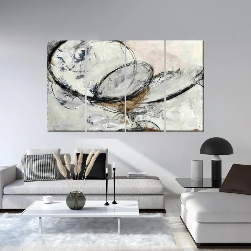 Gray Canvas Art, Black Wall Decor, Modern Abstract, Luxury Abstract, Abstract Art Decor, Wall Art Decor, Gray Wall Hanging, Canvas Art Decor - 3