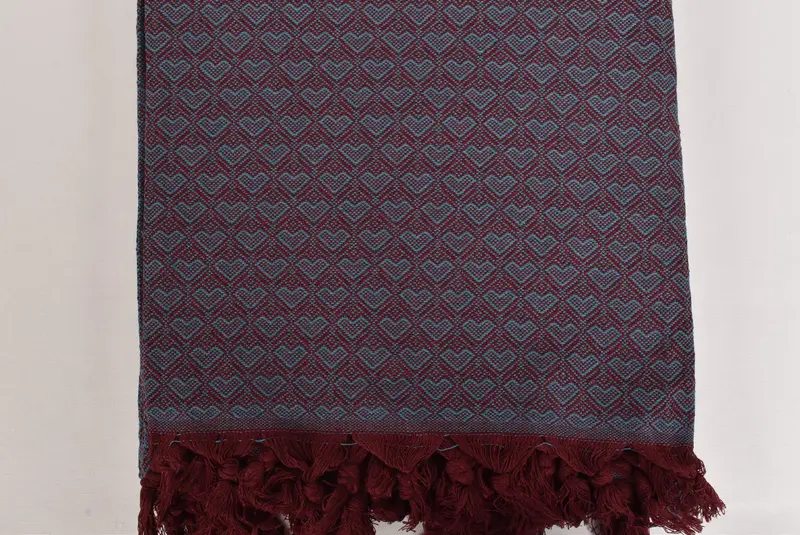 88x76 Cotton Heart Design  Towel, Personalized Blanket, Bachelorette Party Gifts, Bachelorette Large Towel, Woven Throw Blanket, Monogram Blanket - 4
