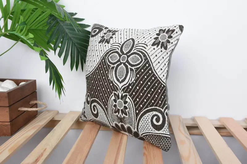 Boho Pillow Sham Cover, Boho Pillow, Car Cushion Cover, Pillow Sham, 14x14 White Pillow Case, Turkish Pillow, Tapestry Pillow Sham - 5