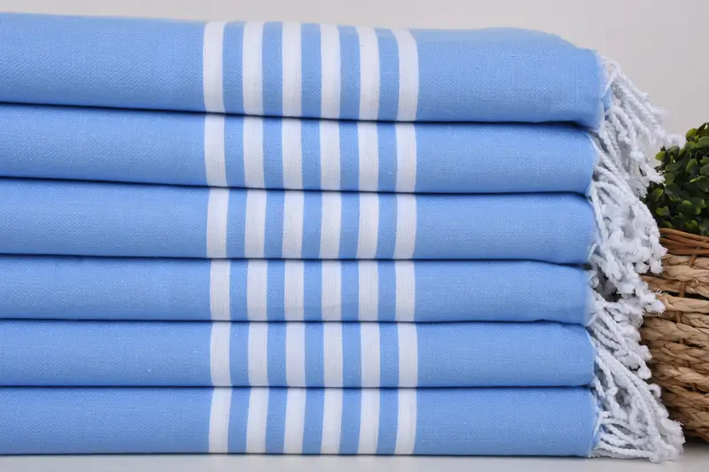 Gift For Wedding Day, Bridesmaid Proposal Gift, Fouta towel, 70x40 Cotton Striped Towel, Housewarming Gift, Custom Wedding Gifts, Luxury Beach Towel - 2