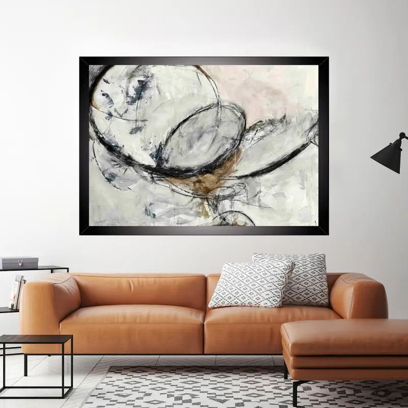 Modern Abstract Printed Glass: Gray & Black Luxury Design