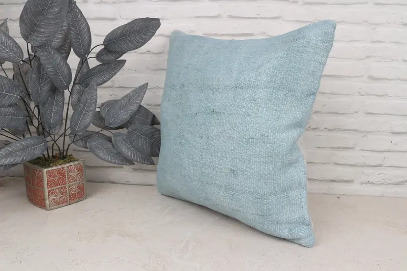 Pillow for Sofa, Decorative Throw Pillow Case, Interior Designer Pillow, 20x20 Gray Pillow Sham, Vintage Kilim Pillow, Pillow Sham - 5