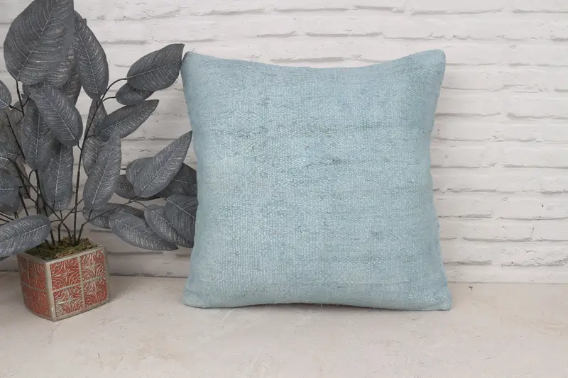 Pillow for Sofa, Decorative Throw Pillow Case, Interior Designer Pillow, 20x20 Gray Pillow Sham, Vintage Kilim Pillow, Pillow Sham - 1