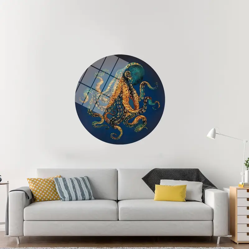 Modern Luxury Gold Printed Canvas: Contemporary Art Elegance