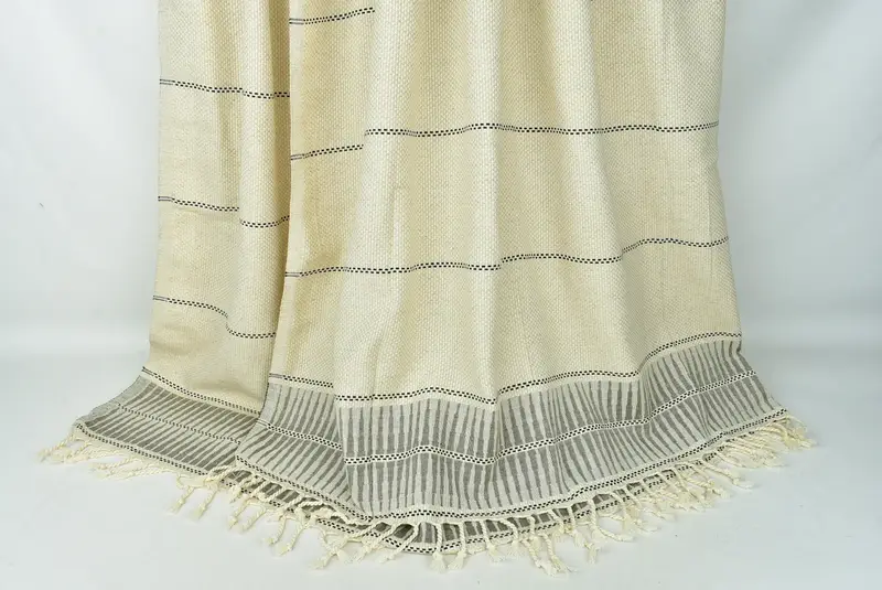 104x96 Cotton Striped Towel, Bedspread, Boyfriend Gift, Bachelorette Party Items, Turkish Tablecloth, Boho Throw Blankets, Woven Blanket - 8