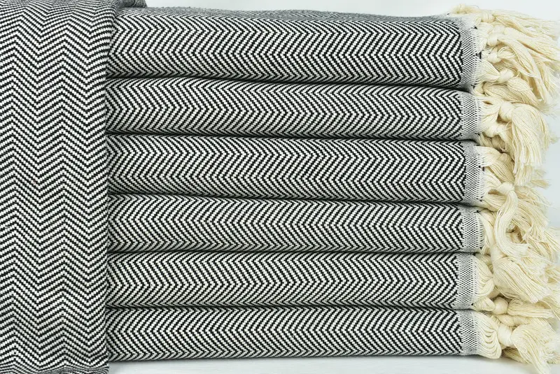 Turkish Tablecloth, 84x64 Cotton Chevron Towel, Bridesmaid Favors, Personalized Gifts, Decorative Blanket, Best Friend Wedding Gift, Turkish Blanket - 1