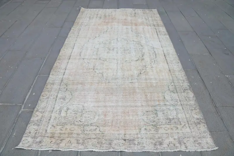 Alfombra vibrante de 1,5 x 2,8 m, estampado de plantas en naranja y verde