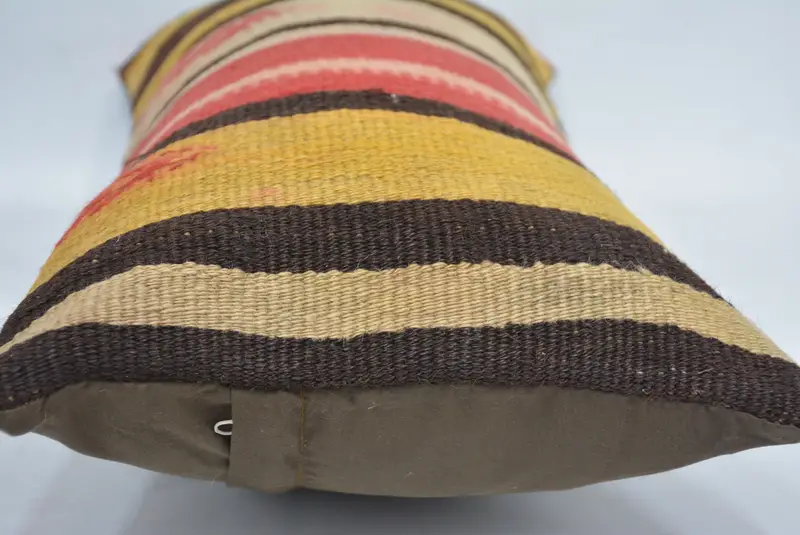 12x24 Brown Cushion Cover, Pillow, Shabby Chic Pillow Cover, Boho Pillow, Ethnic Throw Pillow, Pillow for Sofa, Kilim Cushion Sham - 5