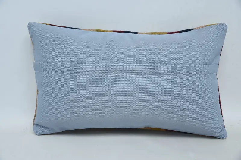 Aesthetic Cushion Cover, Kilim Pillow, Ethnical Kilim Rug Pillow, Chair Pillow Case, Pillow Cover, 12x20 Red Cushion Cover, Pillow for Couch - 6