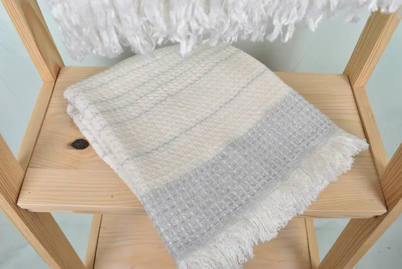 Peshtemal beach towel with unique design, Gift For Him, Family Gift, 70x40 Cotton Waffle Towel, Personalized Bridesmaid Gift, Monogram Turkish Towel - 5