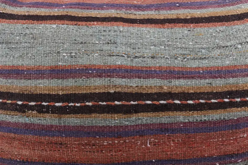 Cushion Cover, 20x28 Orange Cushion, Throw Kilim Pillow, Handmade Kilim Cushion, Sustainable Cushion Case, Kilim Pillow Cover - 9