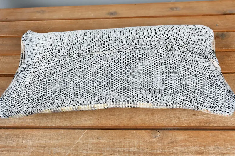 Kilim Pillow, 8x16 Gray Pillow Sham, Turkish Rugs Cushion Cover, Home Decor Pillow, Antique Pillows, Pattern Throw Cushion Case, Pillow - 5
