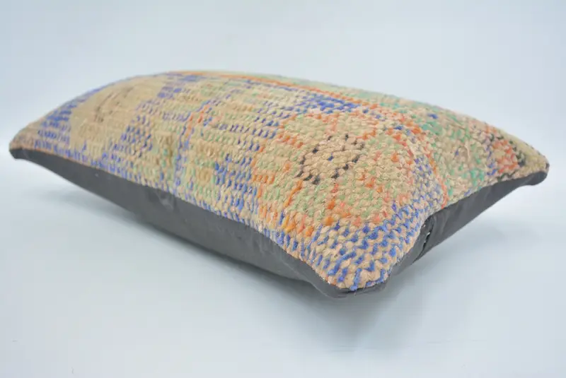 12x20 Blue Pillow, Muted Cushion Case, Vintage Kilim Pillow, Decorative Pillow Sham, Cushion Case, Antique Pillows, Handmade Kilim Cushion - 6