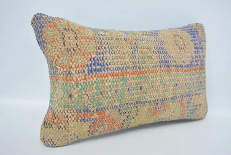 12x20 Blue Pillow, Muted Cushion Case, Vintage Kilim Pillow, Decorative Pillow Sham, Cushion Case, Antique Pillows, Handmade Kilim Cushion - 3