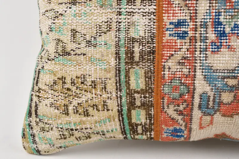 Kilim Cushion Sham, Boho Pillow Sham Cover, Oriental Cushion, Pillow, 20x28 Blue Pillow Case, Bench Pillow Cover, Vintage Pillow - 2