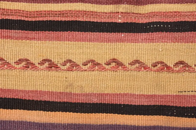 Turkish Bench Pillow Sham, Pillow Sham, Handmade Throw Cushion Cover, 16x36 Red Cushion, Boho Pillow, Vintage Pillow, Kilim Cushion Sham - 3