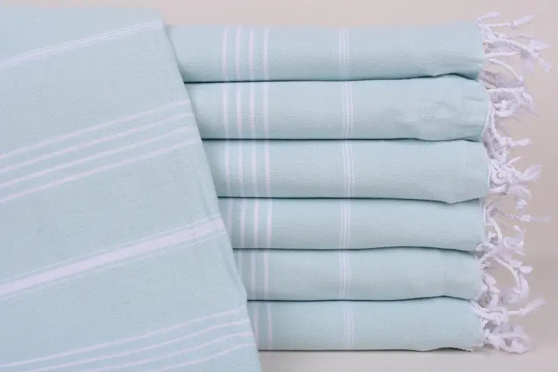 Gym Towel Personalized Light Mint Striped, 70x40 Inches