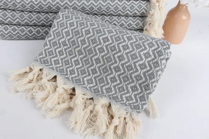 Employee Gifts, Handmade Gift, Turkish Towel USA, Bridesmaid Gifts, 70x40 Cotton Diamond Towel, Turkish Towel Bulk, Spa Towel, Oversized Beach Towel - 4
