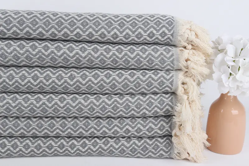 Employee Gifts, Handmade Gift, Turkish Towel USA, Bridesmaid Gifts, 70x40 Cotton Diamond Towel, Turkish Towel Bulk, Spa Towel, Oversized Beach Towel - 3