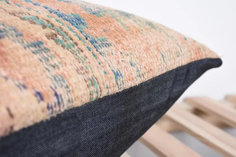 Handmade Kilim Cushion, Vintage Kilim Pillow, Cushion Cover, Boho Chic Pillow Case, 20x20 Beige Cushion, Kilim Cushion Sham, Art Deco Cushion Case - 7