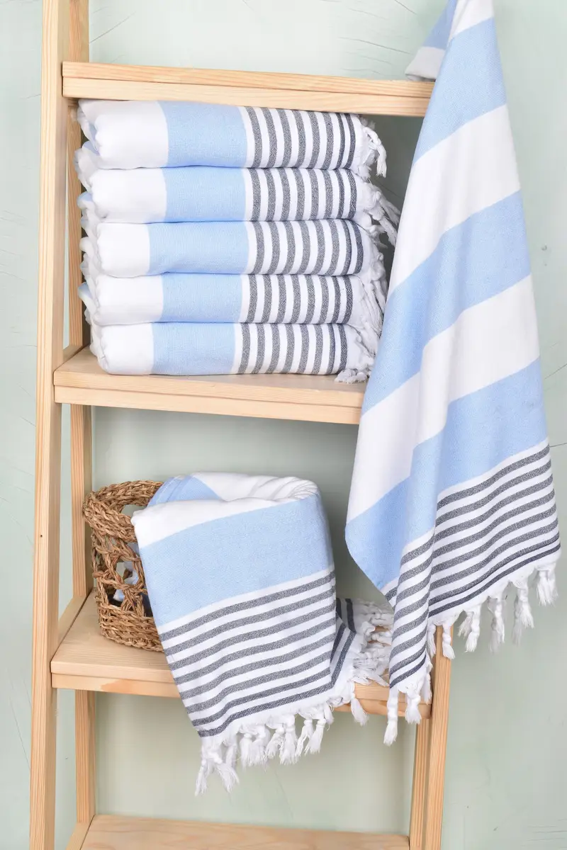 Luxury Turkish beach towel for summer vacation, Home Gift, Monogram Turkish Towel, Summer Gift, 68x36 Cotton Striped Terry Towel, Beach towel - 3