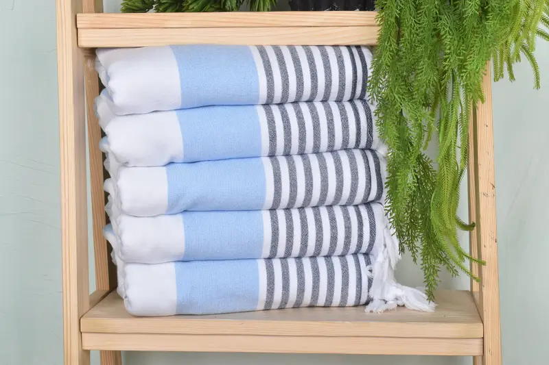 Luxury Turkish beach towel for summer vacation, Home Gift, Monogram Turkish Towel, Summer Gift, 68x36 Cotton Striped Terry Towel, Beach towel - 1