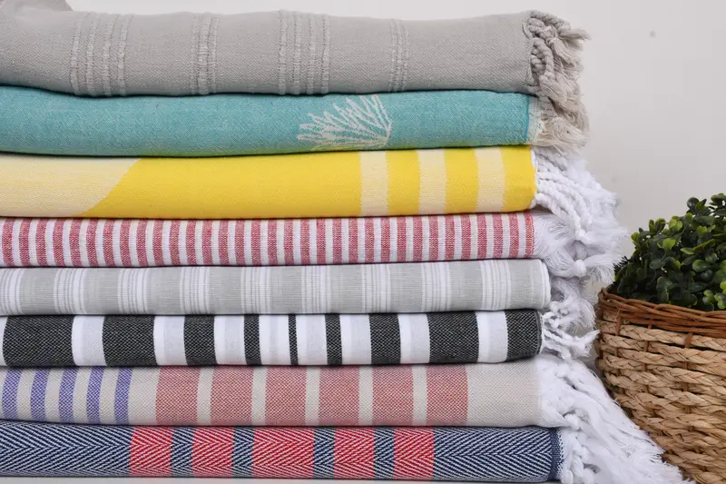 Turkish Towel USA, 70x40 Cotton Set of 8 Towel, Housewarming Gift, Bridesmaid Favors, Large Beach Towel Personalized, Gifts For Him, Absorbent towel - 2