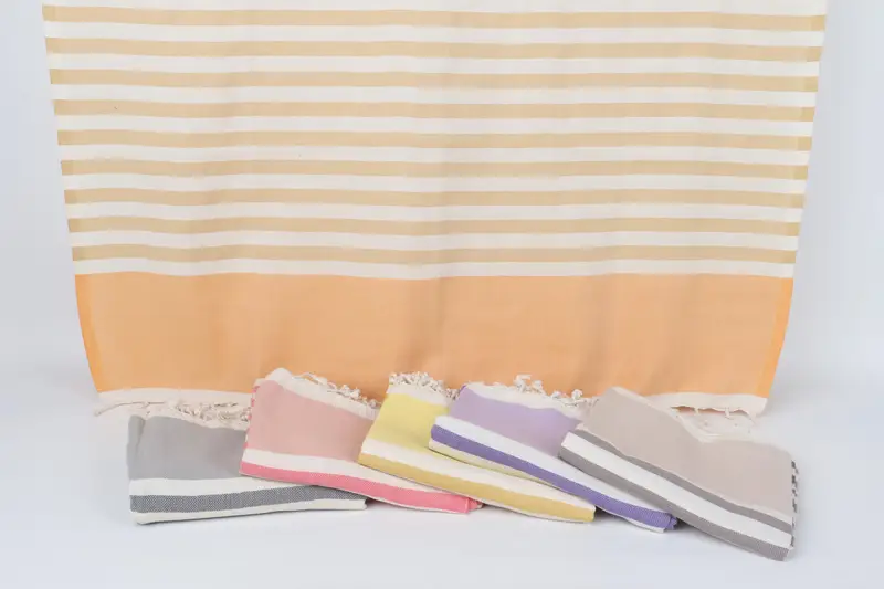 Christmas Gift, Custom Gift, Lightweight Turkish towel, Quick-dry peshtemal, Sand-resistant Turkish towel for the beach, 70x40 Cotton Striped Towel - 6