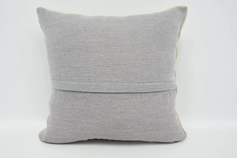Decorative Pillow Case, Kilim Cushion Sham, 16x16 Beige Cushion, Handmade Kilim Cushion, Bohemian Cushion Pillow, Pillow, Boho Pillow, Pastel Pillow - 6