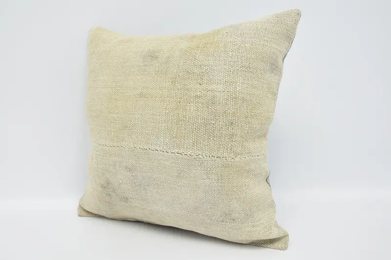 Decorative Pillow Case, Kilim Cushion Sham, 16x16 Beige Cushion, Handmade Kilim Cushion, Bohemian Cushion Pillow, Pillow, Boho Pillow, Pastel Pillow - 4