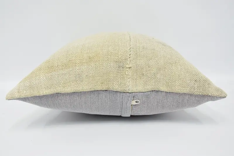 Decorative Pillow Case, Kilim Cushion Sham, 16x16 Beige Cushion, Handmade Kilim Cushion, Bohemian Cushion Pillow, Pillow, Boho Pillow, Pastel Pillow - 5