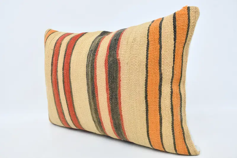 20x28 Beige Cushion, Interior Designer Pillow, Cushion Case, Boho Pillow Sham Cover, Tapestry Cushion Cover, Kilim Cushion Sham - 4