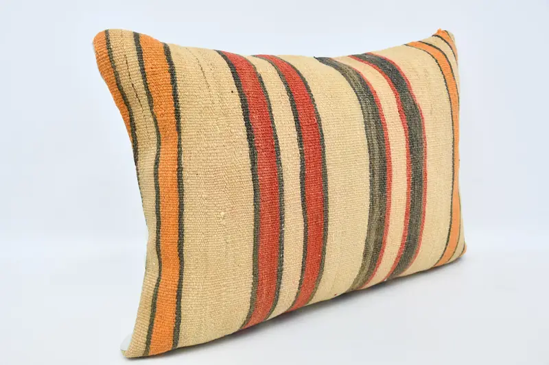 20x28 Beige Cushion, Interior Designer Pillow, Cushion Case, Boho Pillow Sham Cover, Tapestry Cushion Cover, Kilim Cushion Sham - 3