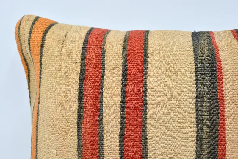 20x28 Beige Cushion, Interior Designer Pillow, Cushion Case, Boho Pillow Sham Cover, Tapestry Cushion Cover, Kilim Cushion Sham - 2