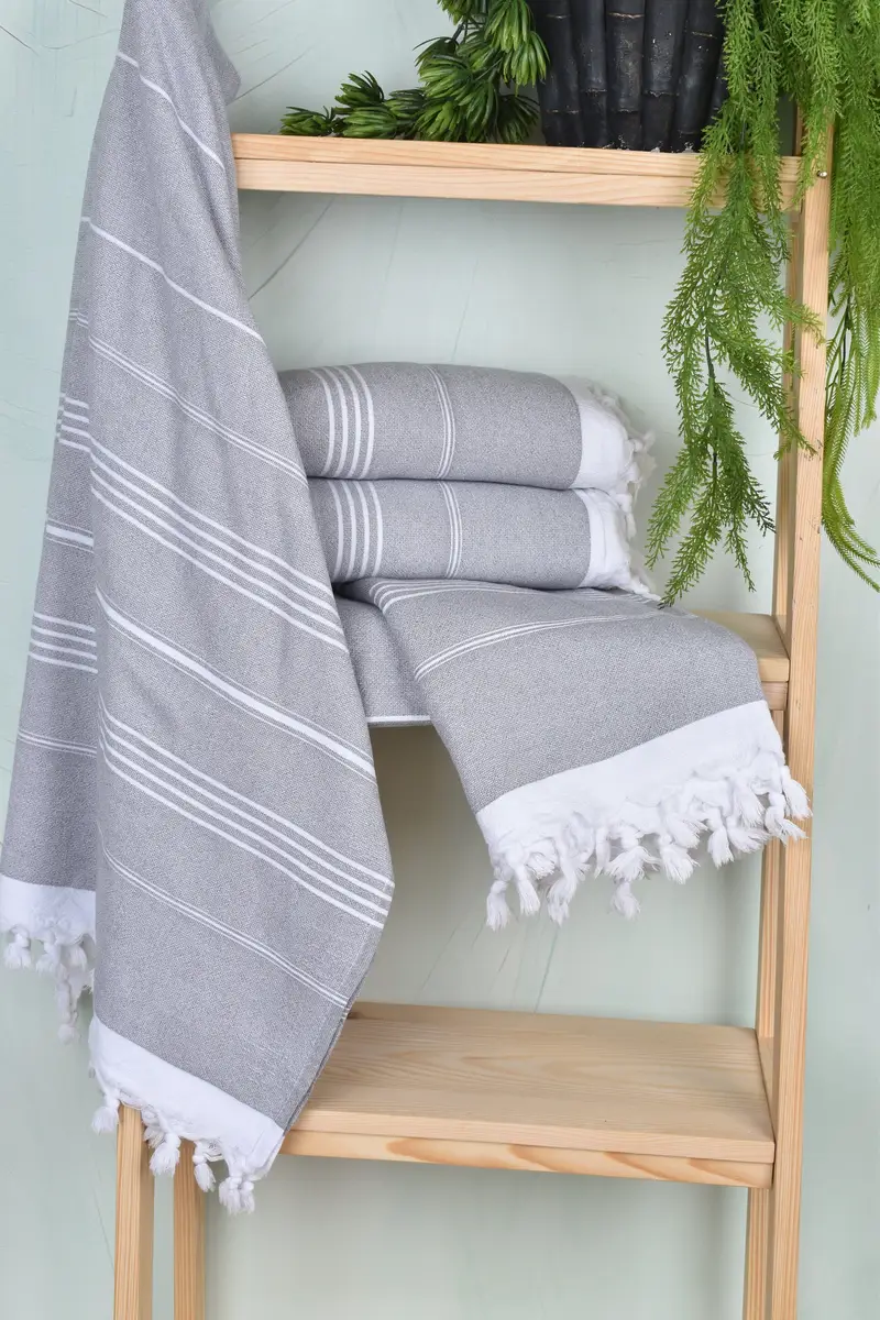 70x36 Cotton Striped Terry Towel, Bachelorette Gifts, Embroidery Towel, Organic towel, Gift For Coworker, Pool Towels, Travel Towel, Travel towel - 6
