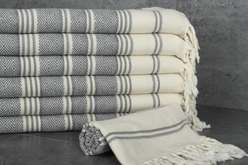 Turkish Hand Towel, Spa Gift, Kitchen Towel, Valentine Day Gift For Her, 40x18 Cotton Diamond Towel, Monogram Kitchen Towel, Turkish Towel Monogram - 2