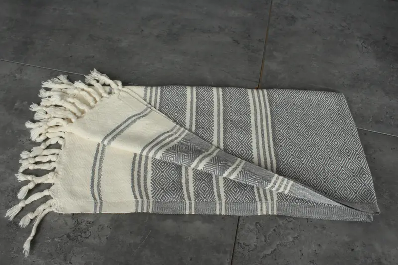Turkish Hand Towel, Spa Gift, Kitchen Towel, Valentine Day Gift For Her, 40x18 Cotton Diamond Towel, Monogram Kitchen Towel, Turkish Towel Monogram - 3