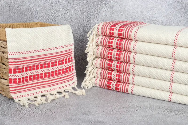 Bridesmaid Gifts, Spa Towel, Small Bath Towels, Personalized Kitchen Towel, Small Towel, Valentine Day Gift For Her, 40x20 Linen Striped Towel - 3