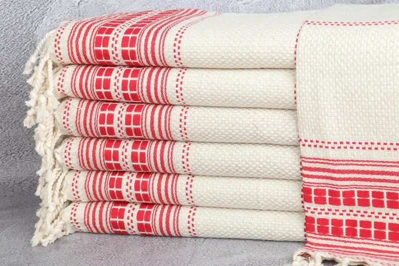 Bridesmaid Gifts, Spa Towel, Small Bath Towels, Personalized Kitchen Towel, Small Towel, Valentine Day Gift For Her, 40x20 Linen Striped Towel - 1