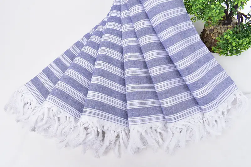Quick-dry peshtemal, Beach towel, 70x40 Cotton Striped Towel, Gift For Coworker, Turkish hand towel, Cancun Bachelorette Party Gift Ideas - 4