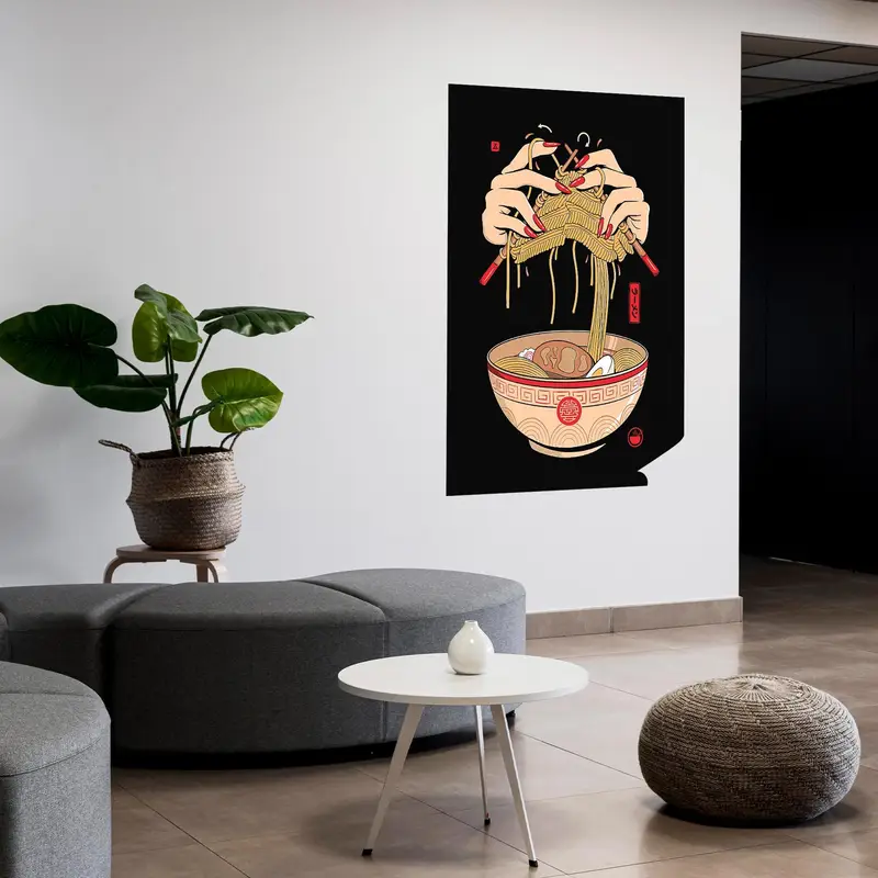 エレガントなヌードル編み抽象デザインプリントキャンバスアート