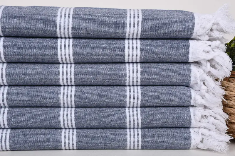 Custom monogram Turkish beach towel USA, Spa Gift, 70x30 Cotton Striped Towel, Personalized Beach Towel, Turkish Towel USA, Peshtemal Towel - 2