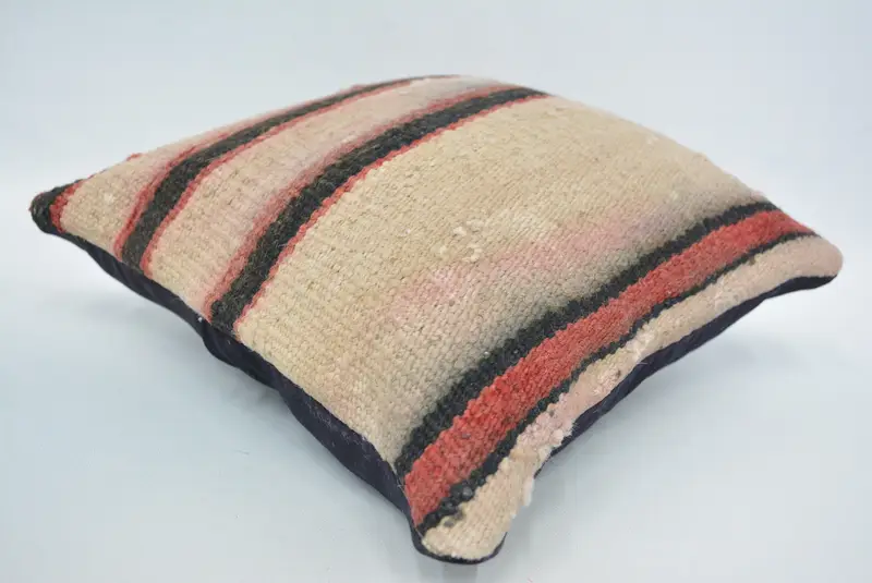 Pillow for Couch, 12x12 Beige Pillow, Throw Kilim Pillow, Boho Pillow Sham Cover, Anatolian Pillow Cover, Shabby Chic Cushion Cover, Pillow Case - 6