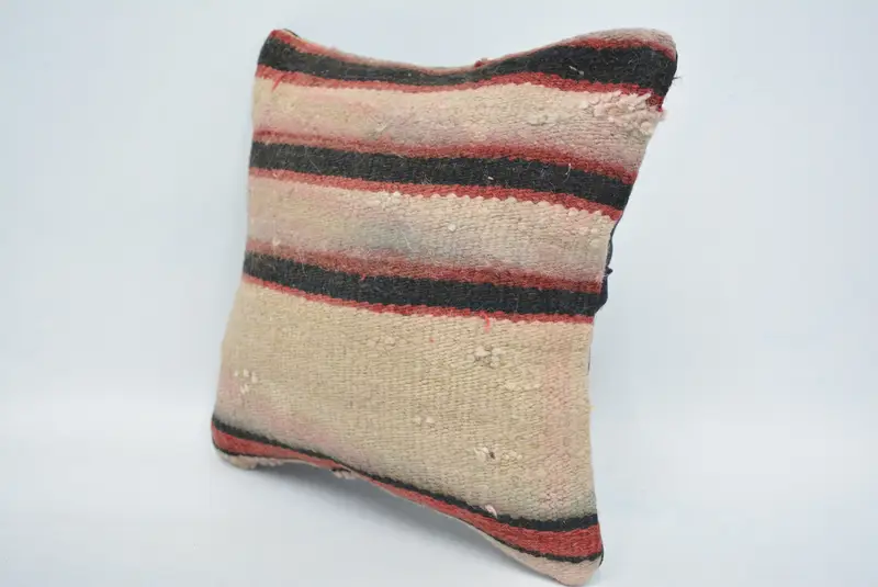 Pillow for Couch, 12x12 Beige Pillow, Throw Kilim Pillow, Boho Pillow Sham Cover, Anatolian Pillow Cover, Shabby Chic Cushion Cover, Pillow Case - 4