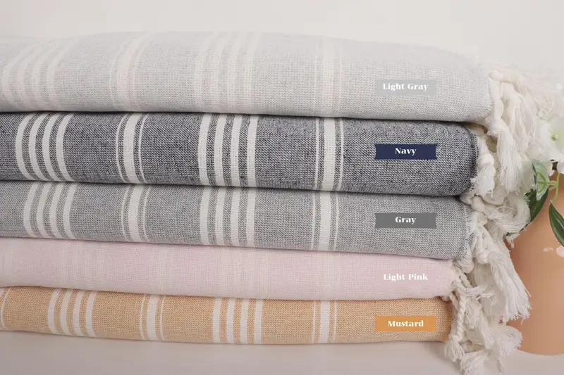 Turkish beach towel, 70x40 Cotton Striped Towel, Travel Towel, Halloween Gifts, Turkish Beach Towel Bulk, Bridesmaid Gift Towel, Turkish bath towel - 2