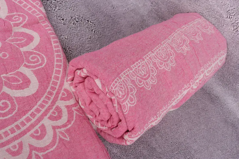 Customized Turkish Blanket, Christmas Gift Blanket, 88x80 Cotton Kilim Design Towel, Throw Blanket Couch, Bachelorette Gifts, Boho Throw Blankets - 8