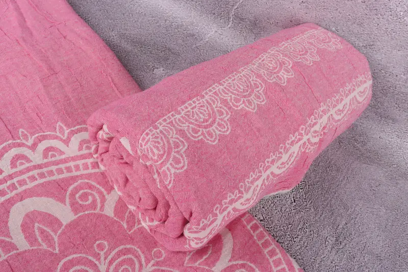 Customized Turkish Blanket, Christmas Gift Blanket, 88x80 Cotton Kilim Design Towel, Throw Blanket Couch, Bachelorette Gifts, Boho Throw Blankets - 7