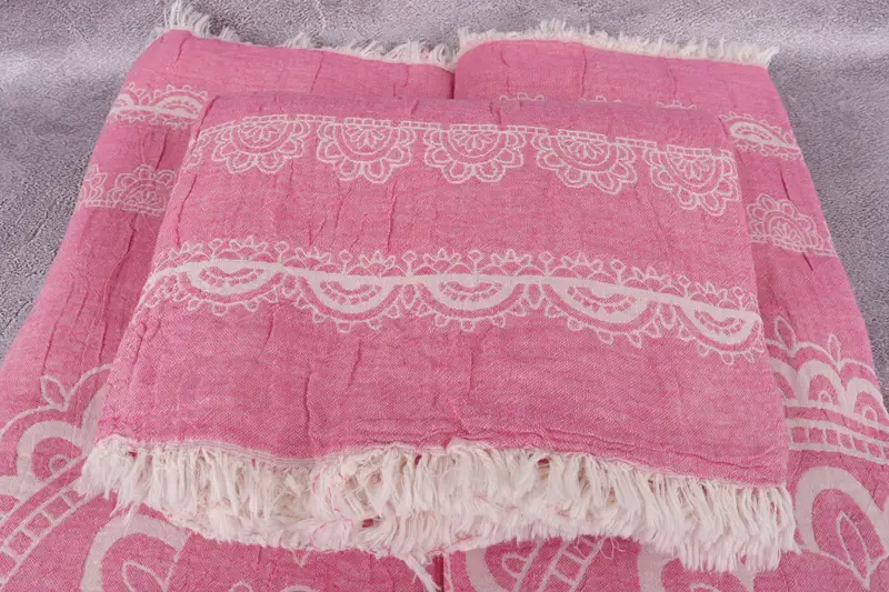 Customized Turkish Blanket, Christmas Gift Blanket, 88x80 Cotton Kilim Design Towel, Throw Blanket Couch, Bachelorette Gifts, Boho Throw Blankets - 4