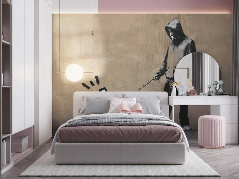 Banksy Barking Dog, Banksy Dog Mural, Abstract Wall Print, Dog Graffiti Wall Print, Painting Mural, Banksy Wall Art, - 4