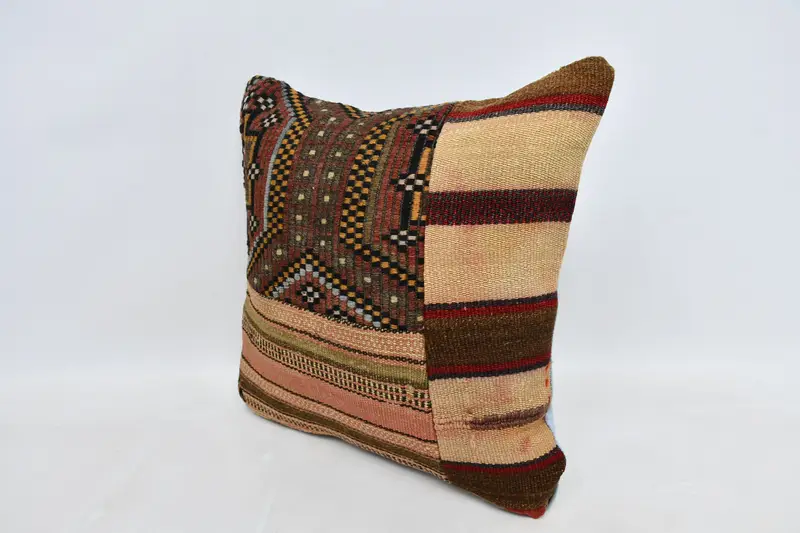 Bright Pillow Case, Pillow Sham, 20x20 Brown Pillow Case, Boho Pillow, Gift Pillow, Wholesale Cushion Cover, Interior Designer Pillow - 4